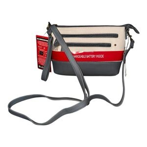 Stone Mountain NWT Cream and Gray Crossbody Bag